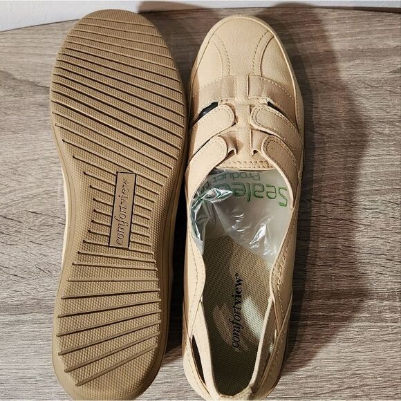 COMFORTVIEW NEW  SHOES WOMEN'S BEIGE COLOR ALL MAN MADE MATERIAL SIZE 11 - Picture 3 of 3